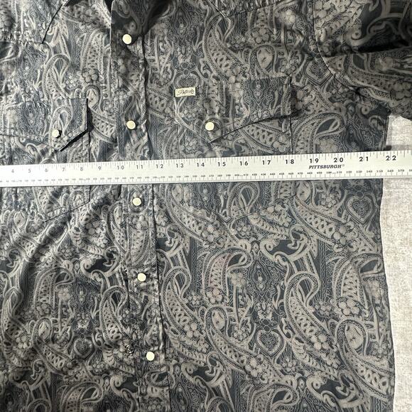 Rafter C Cowboy Collection Pattern Western Button Down Shirt - Picture 5 of 8